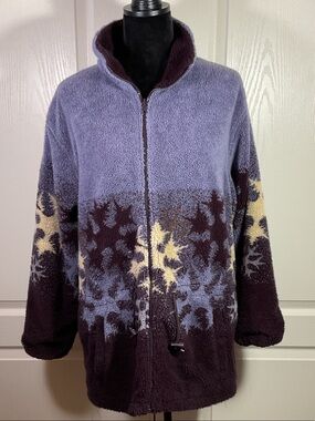 Cabela's Purple, Dark Purple & Cream Fleece Jacket